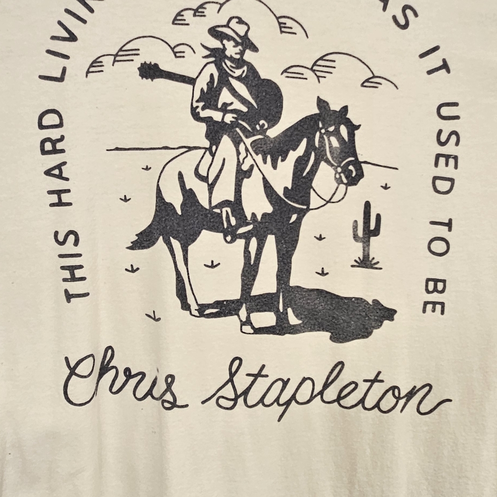 Chris Stapleton Concert Cowboy 3/4 Sleeve Tee